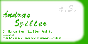 andras sziller business card