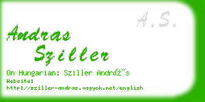 andras sziller business card